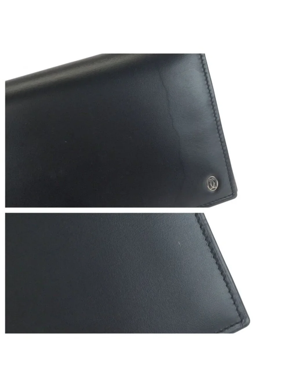 Cartier Pasha de Cartier Black Silver Leather Wallet